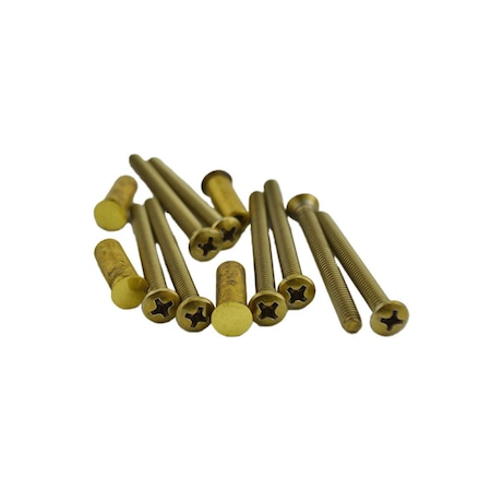 Ives Commercial Steel Sex Bolts for Letter Box Plates Bright Brass Finish 09355605